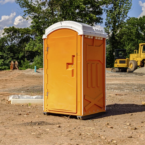 how often are the portable restrooms cleaned and serviced during a rental period in Tyrone